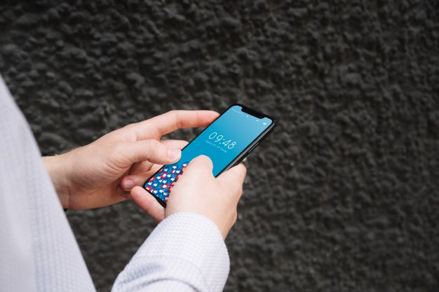 Hands Using Smartphone Mockup Psd