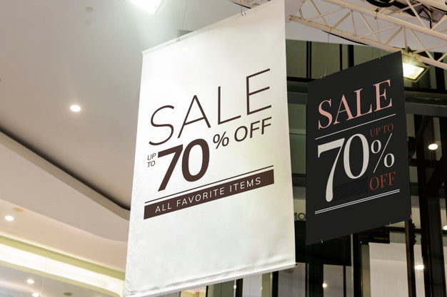 Hanged Sale Discount Posters Psd