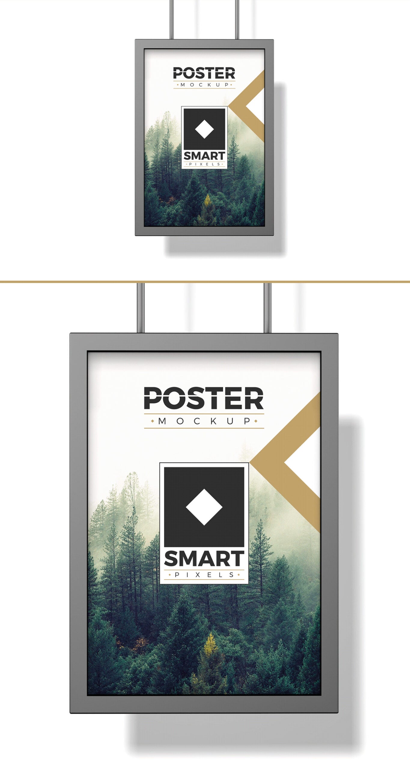 Hanging A3 Poster Mockup