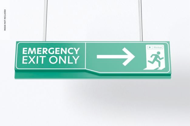 Hanging Advertising Signboard Mockup, Low Angle View Psd