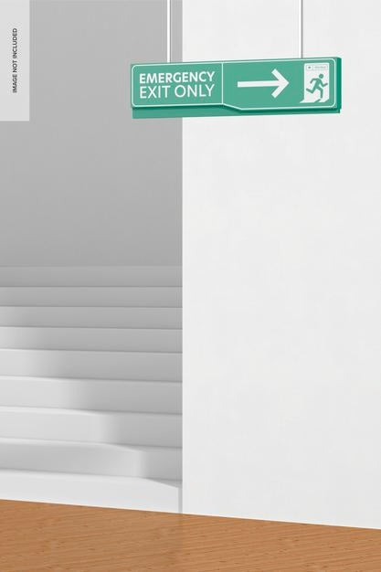 Hanging Advertising Signboard Mockup Psd