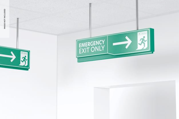 Hanging Advertising Signboards Mockup Psd