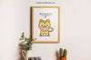 Hanging Frame With Cute Animal Decoration Psd