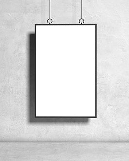 Hanging Psd Poster Mockup Design