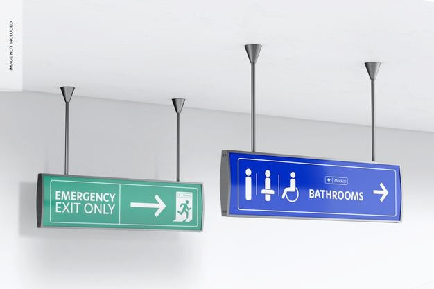 Hanging Signs Mockup Psd