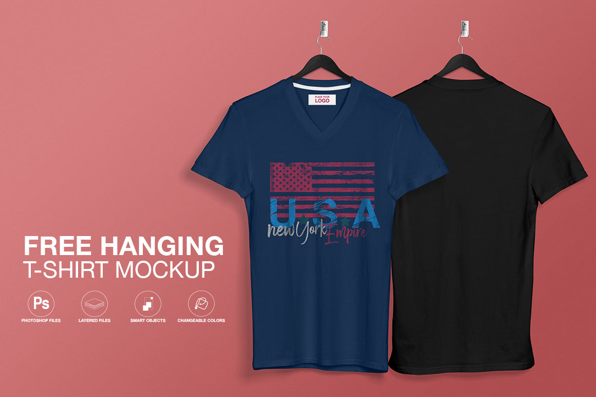 Hanging T-Shirt Mockup
