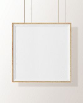 Hanging Wooden Poster Frame Mockup