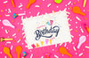 Happy Birthday Card With Mock-Up Psd