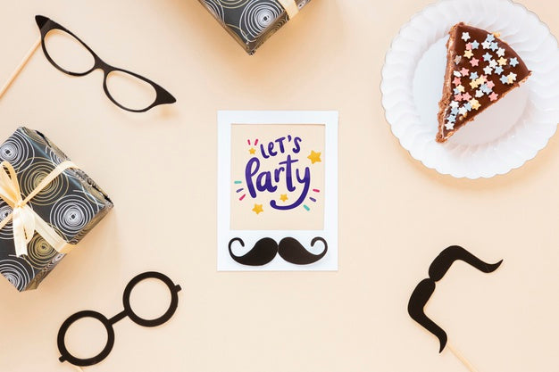 Happy Birthday Concept Mock-Up Psd