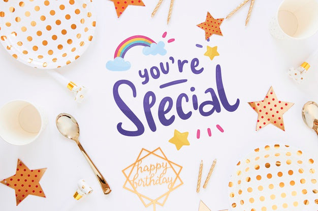 Happy Birthday Concept Mock-Up Psd