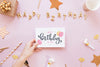 Happy Birthday Concept Mock-Up Psd