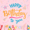 Happy Birthday Message With Festive Background Psd