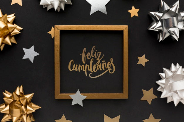 Happy Birthday Message With Frame Psd