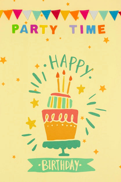 Happy Birthday Message With Mock-Up Psd