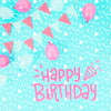 Happy Birthday Mock-Up And Pink Balloons Psd