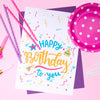 Happy Birthday Mock-Up Invitation With Confetti And Plate Psd