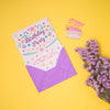Happy Birthday Mock-Up With Lavender Flower And Envelope Psd