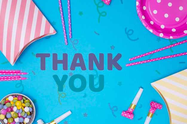 Happy Birthday Mock-Up With Straws And Candies Psd