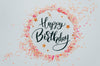 Happy Birthday To You Pink Circular Frame Of Confetti Psd