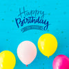 Happy Birthday To You With Colourful Balloons Psd