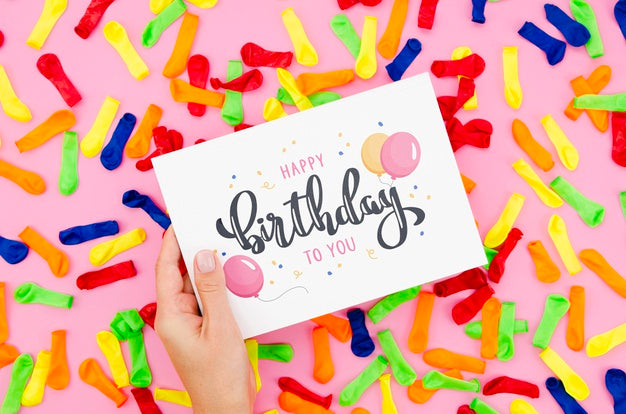 Happy Birthday Wish On Paper Sheet Psd