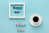 Happy Boss'S Day With Frame And Coffee Psd