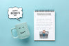 Happy Boss'S Day With Mug And Notebook Psd