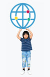 Happy Boy Holding A Browser Logo