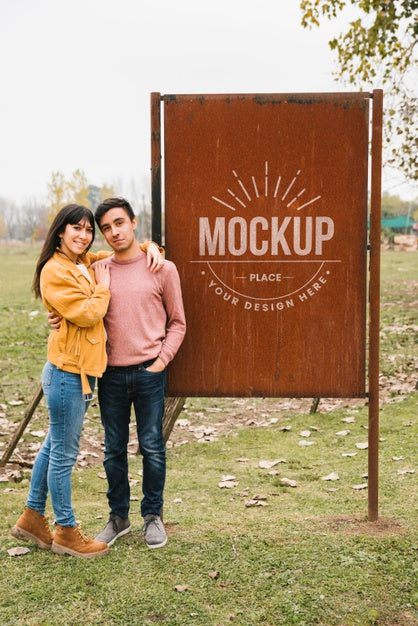 Happy Couple Concept Mock-Up Psd