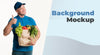 Happy Delivery Man Holding A Bag Of Groceries Psd