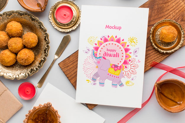 Happy Diwali Festival Mock-Up Psd