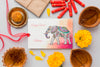 Happy Diwali Festival Mock-Up Watercolor Card With Ribbon Psd