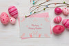 Happy Easter Card Mockup Design With Easter Eggs Psd