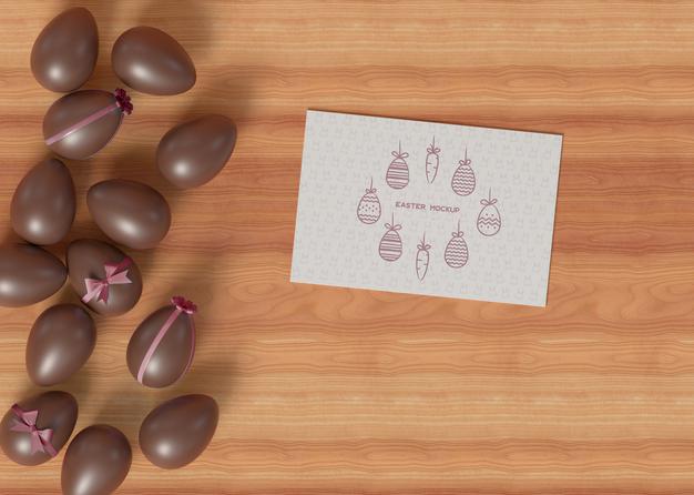 Happy Easter Card Mockup Psd