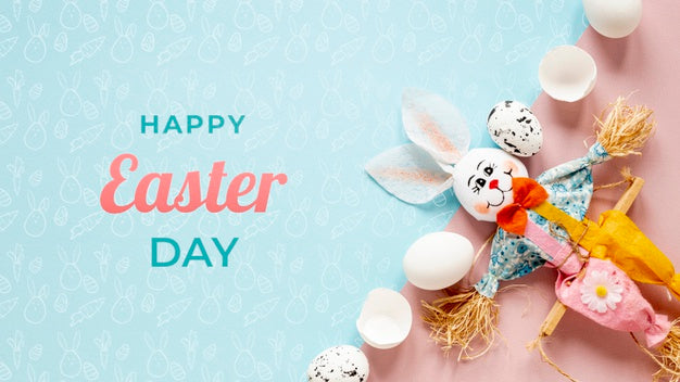 Happy Easter Concept Mock-Up Psd