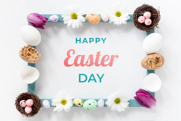 Happy Easter Concept Mock-Up Psd