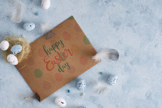 Happy Easter Day Card Mock-Up Psd