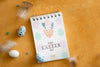Happy Easter Notepad Top View Psd