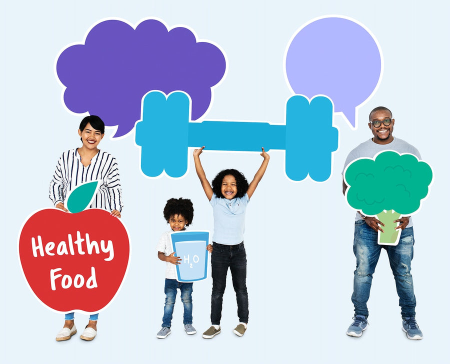 Happy Family With A Healthy Lifestyle