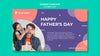 Happy Father'S Day Concept Banner Template Mock-Up Psd