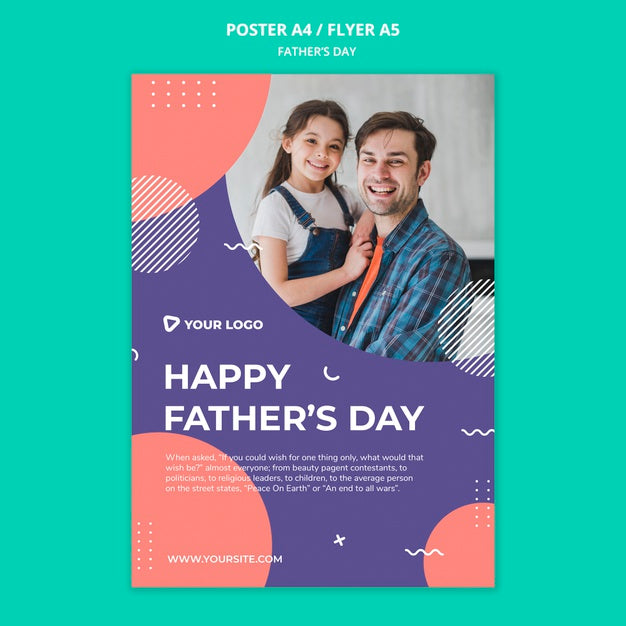 Happy Father'S Day Concept Poster Mock-Up Psd