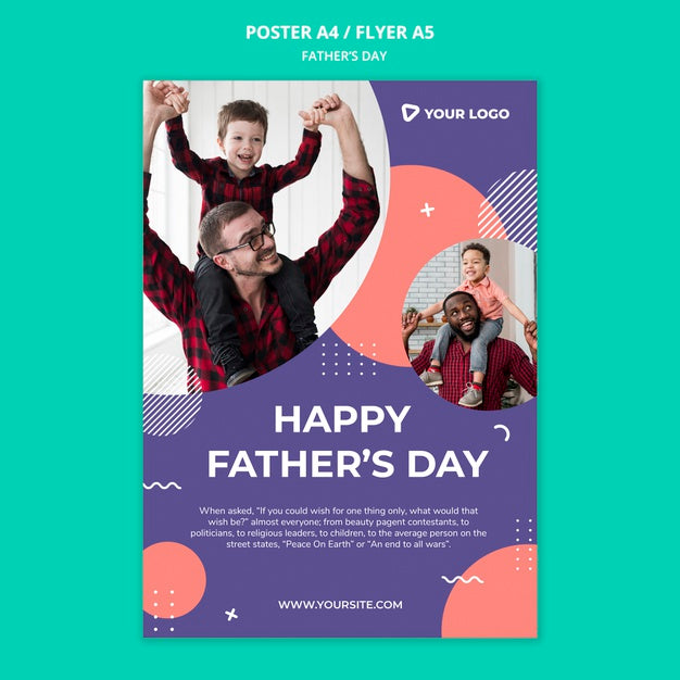 Happy Father'S Day Concept Poster Mock-Up Psd