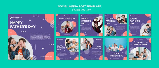 Happy Father'S Day Concept Social Media Post Template Psd
