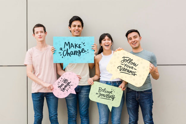 Happy Friends Posing Psd