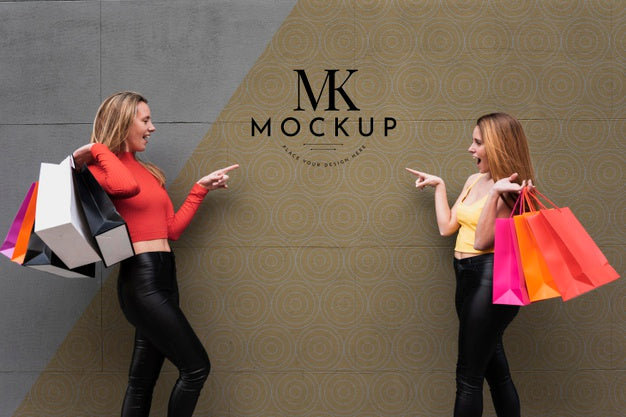 Happy Friends Shopping Concept Psd