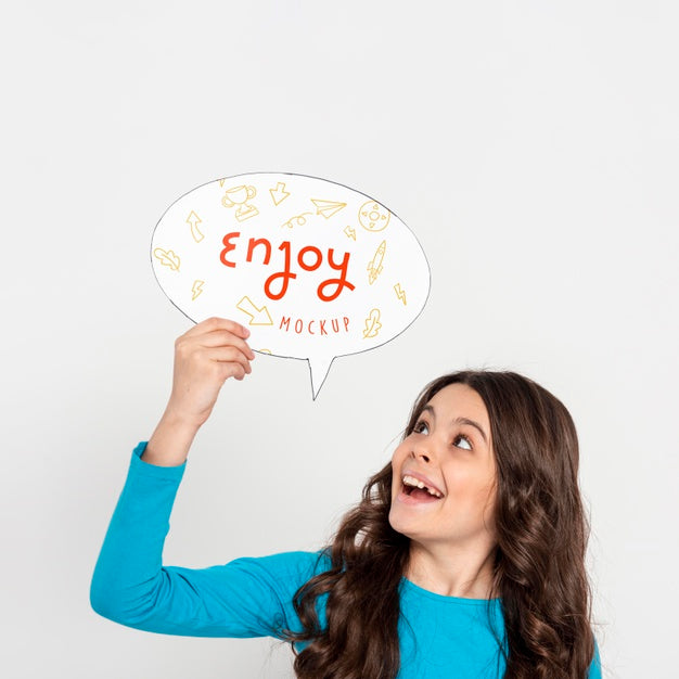 Happy Girl Entertainment Concept Mock-Up Psd