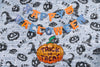 Happy Halloween Garland And Pumpkin With Trick Or Treat Lettering Psd