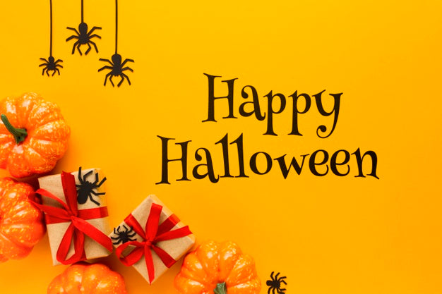 Happy Halloween Mock-Up Message Psd