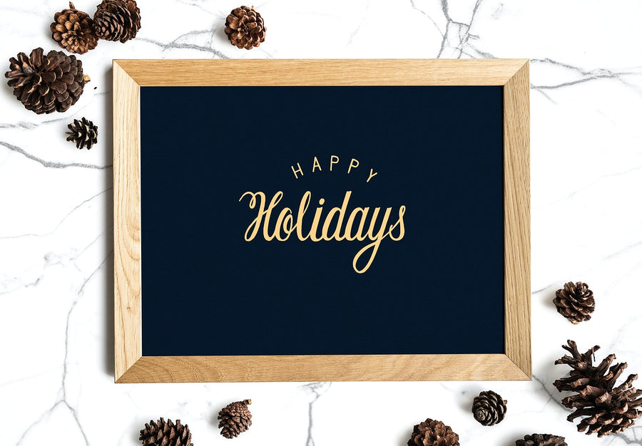Happy Holidays Greeting Design Mockup