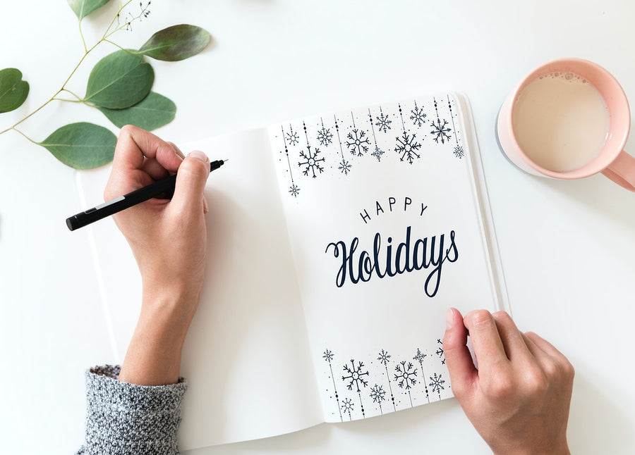 Happy Holidays Greeting Design Mockup